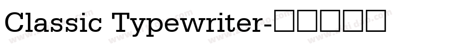 Classic Typewriter字体转换